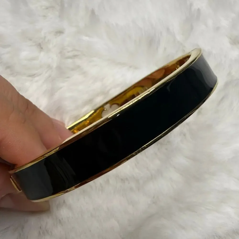 kate spade New York Black Gold Spade Bangle Bracelet - Picture 5 of 7